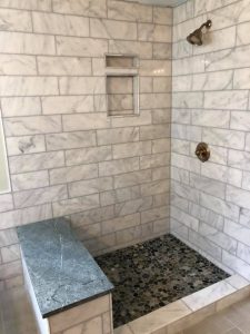 Elkhorn Shower Remodel tile shower remodel 225x300